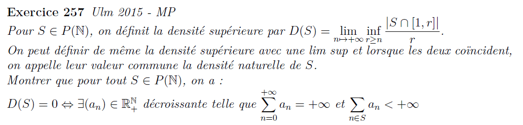 Densité supérieure