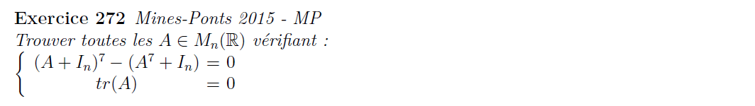 Equation matricielle