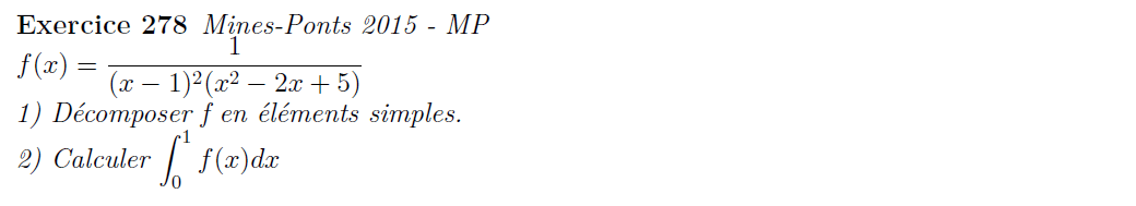 Décomposition en éléments simples