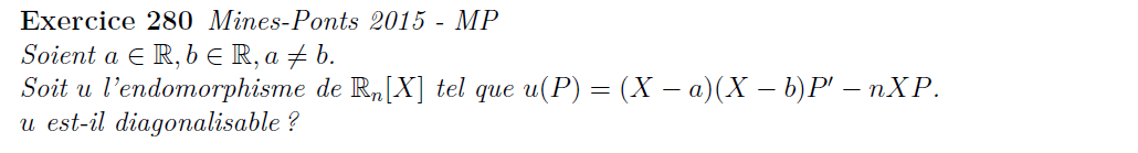 Diagonalisabilité endomorphisme polynômes