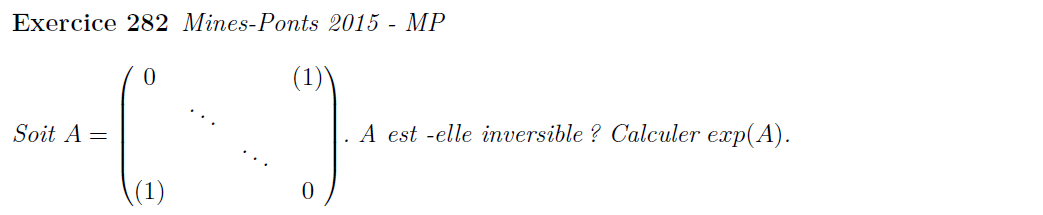 Exponentielle de matrices