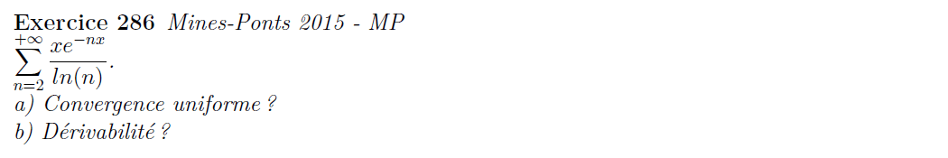 Suites et séries de fonctions mines