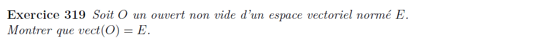 Vect d'un ouvert