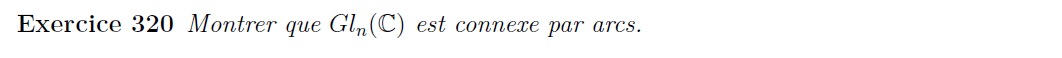 Connexité de Gln