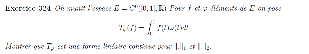 Forme linéaire continue