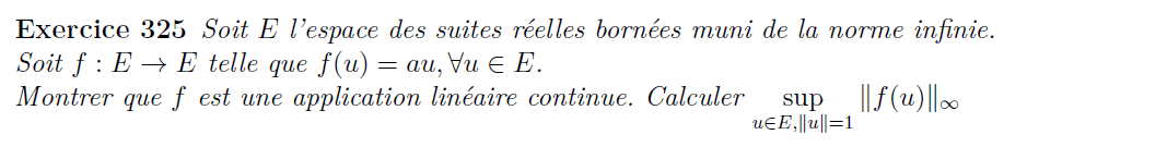 Application linéaire continue