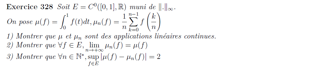 Application linéaire continue