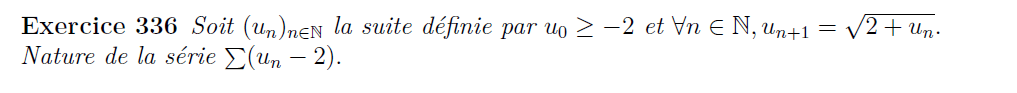 Suite récurrence série