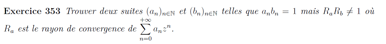 Rayon de convergence