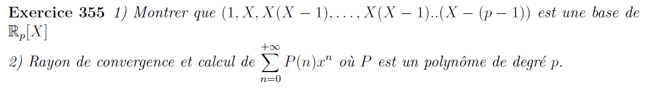Série entière de polynômes