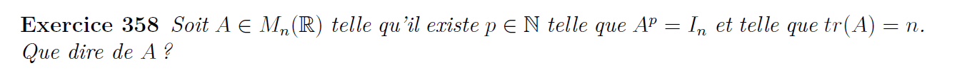 Equation de matrice