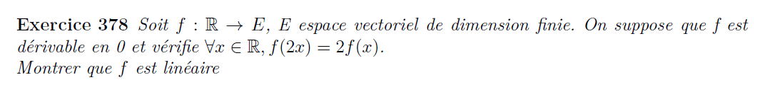 Equation fonctionnelle