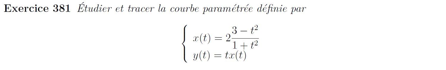 Courbe paramétrée