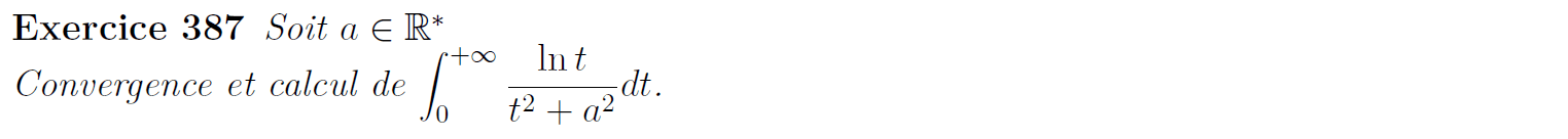 Convergence et calcul d'intégrale