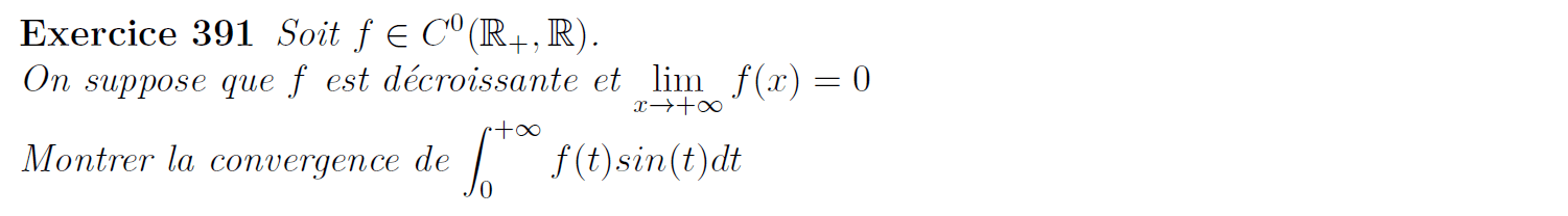 Convergence d'intégrale