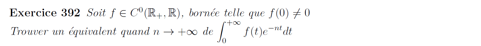 Equivalent d'intégrale