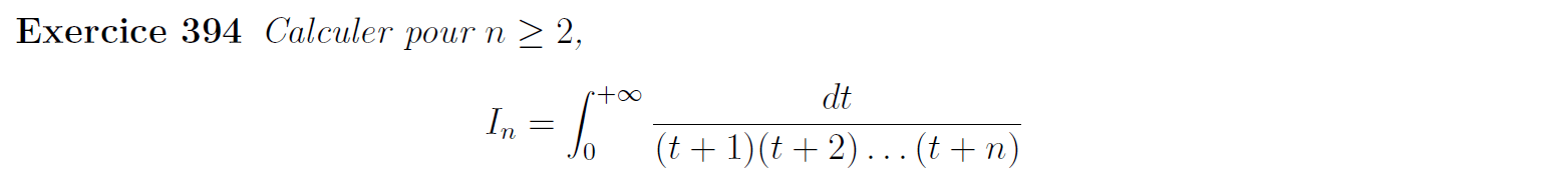Intégrale impropre fraction rationnelle