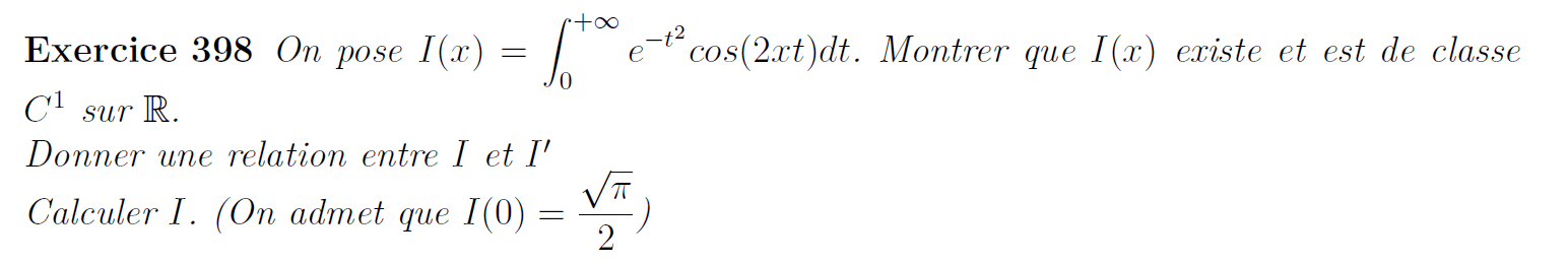 Intégrale à paramètres