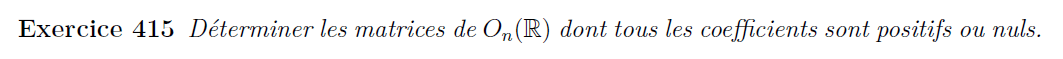 Matrice de On