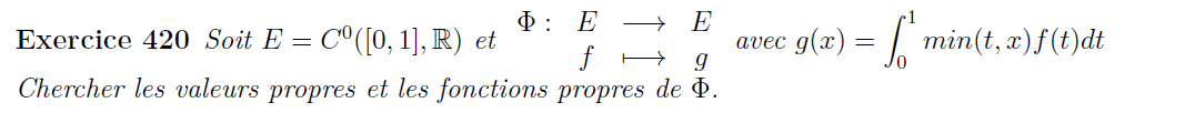 Elements propres fonction