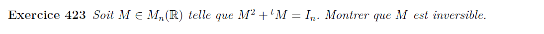 Equation matriciielle