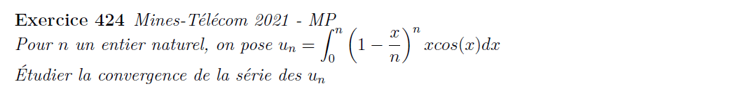 Série d'intégrales