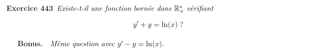 Equation différentielle propriété