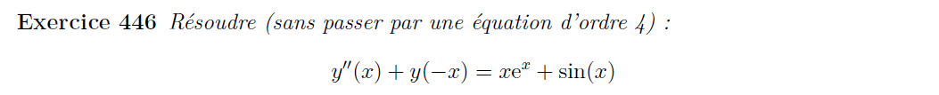 Equation différentielle à manipuler