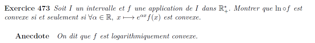 Convexité logarithmique