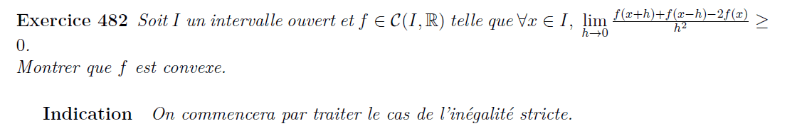 Inégalité et convexité