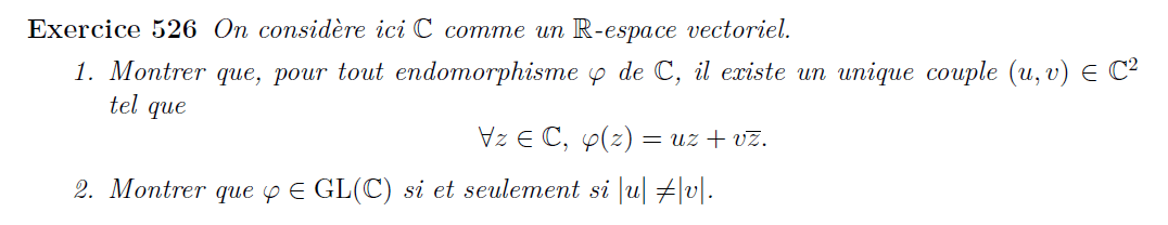 Application linéaire et conjuguée