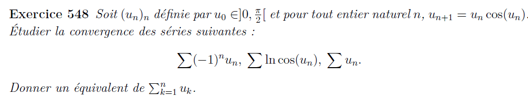 Calcul de séries et équivalents