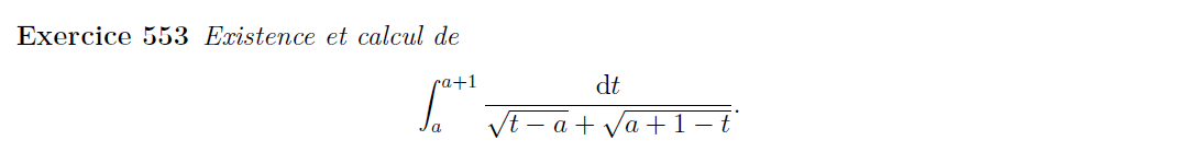 Calcul d'intégrale impropre de racine