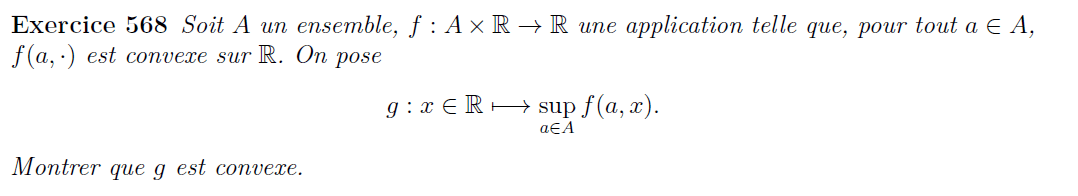 Sup fonction convexe