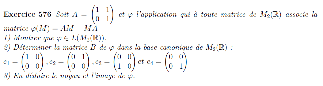Application de matrices