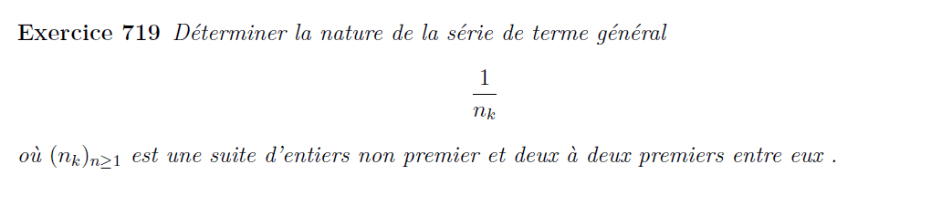 Convergence séries et nombres premiers