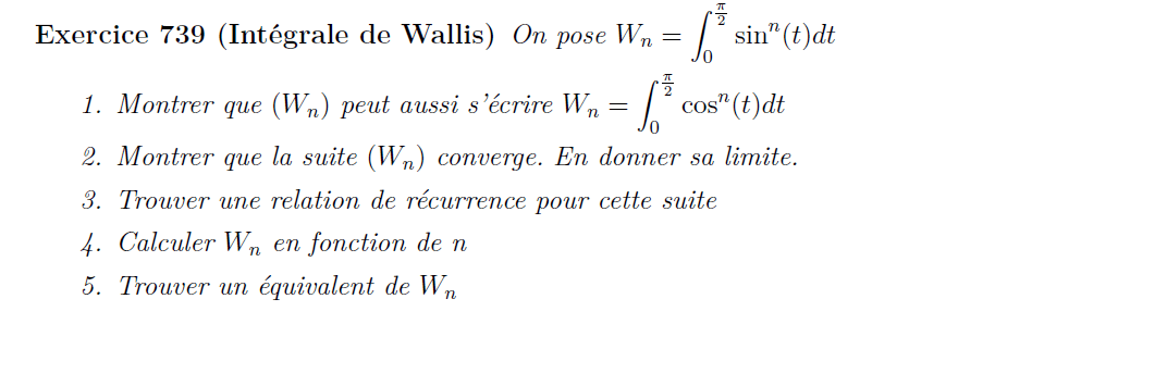 Intégrale de Wallis
