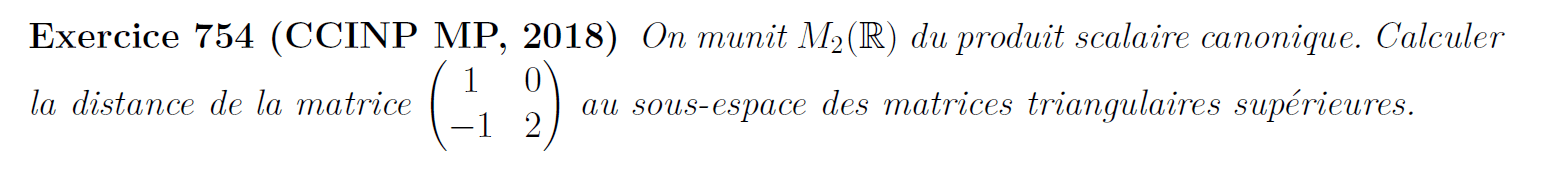 Distance à un sous-espace vectoriel