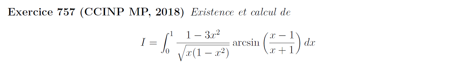 Calcul d'intégrales
