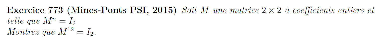 Arithmétique des matrices