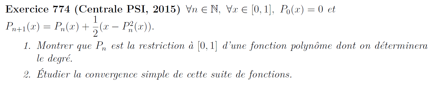 Convergence simple d'une suite de fonctions