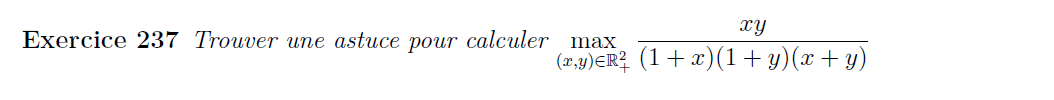 Max de fonction à plusieurs variables