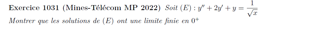 Propriété d'équation différentielle