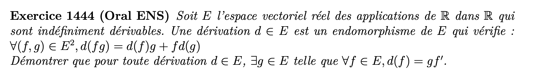 Endomorphisme de dérivation