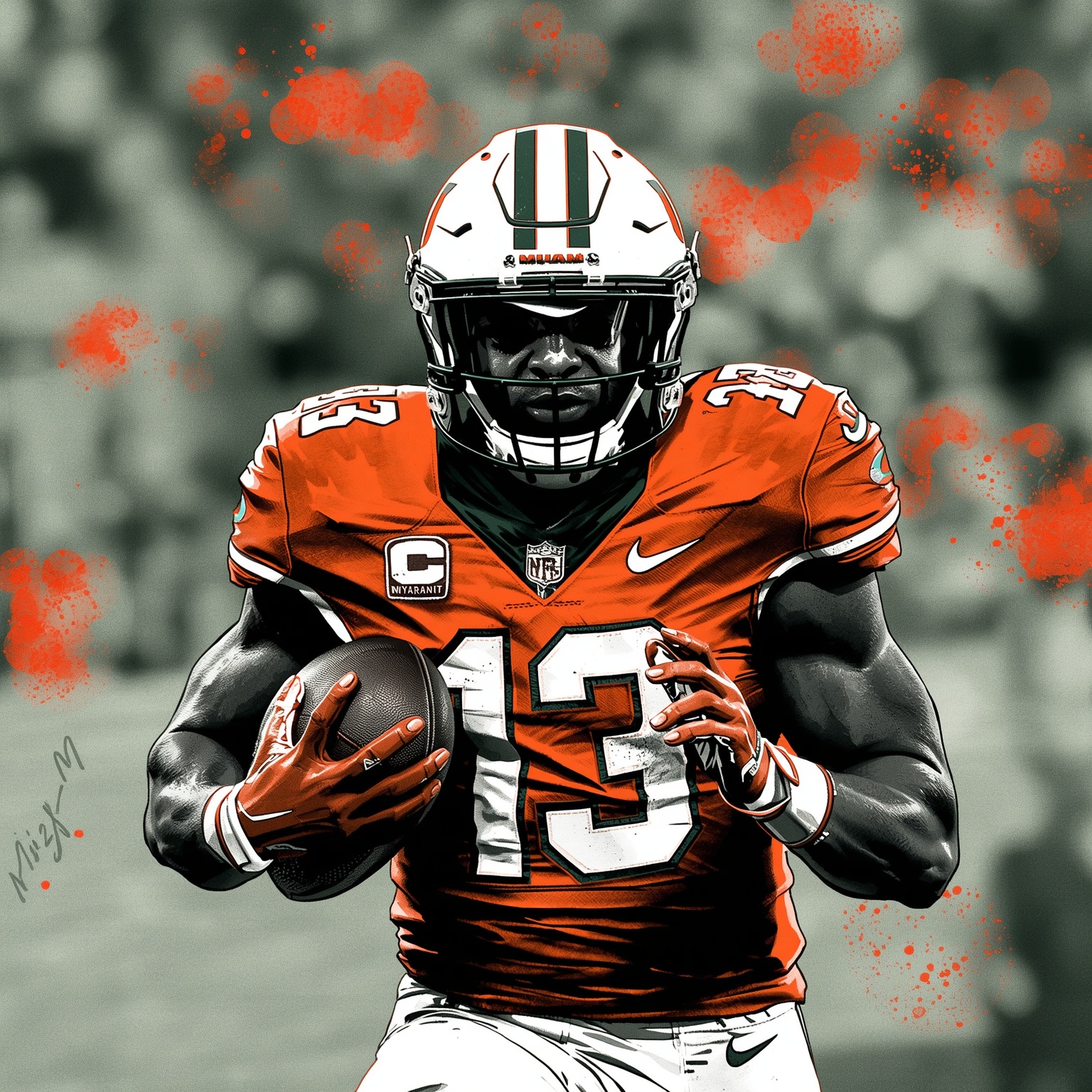 Miami Hurricanes Football: Talent, Questions & Depth - painting of Miami Hurricanes football venue