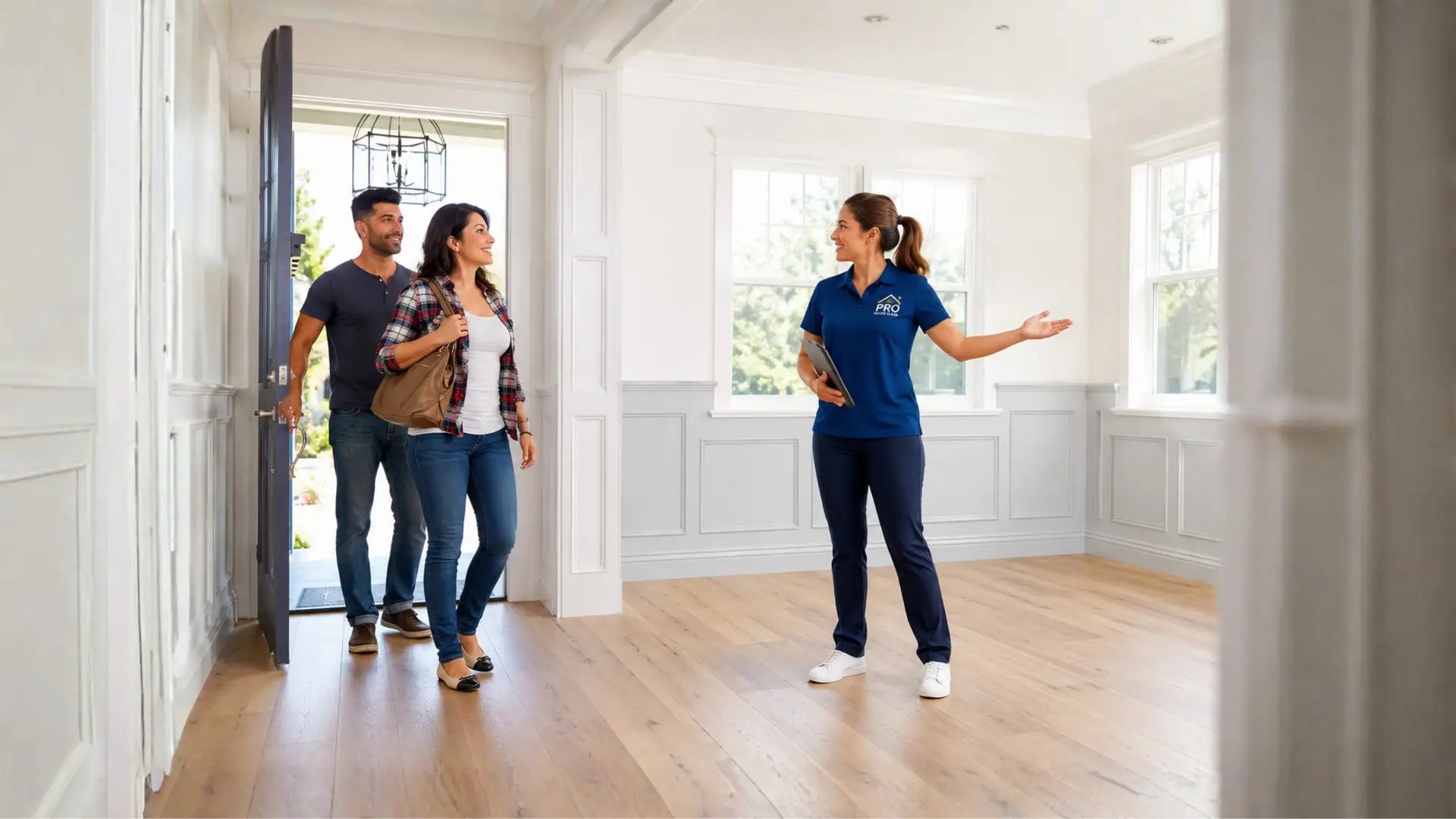 Professional home cleaning before selling a house
