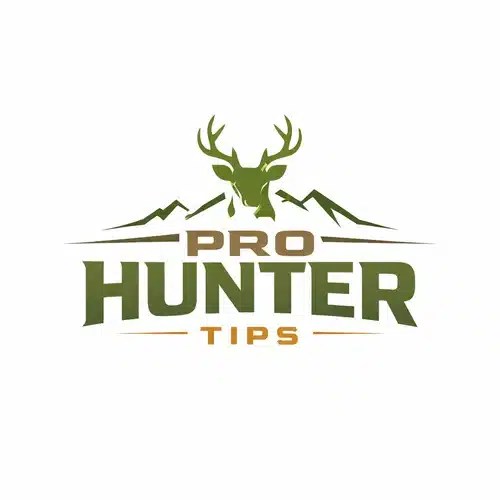 Logo of Pro Hunter Tips featuring a stylized deer head, mountains, and bold text in green and gold colors.