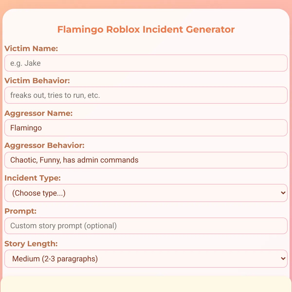 Flamingo Roblox Incident Generator 019722a8 5c25 7e51 Bdc2