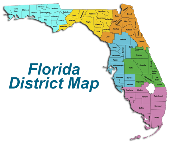 Florida District Map Florida Green Region 