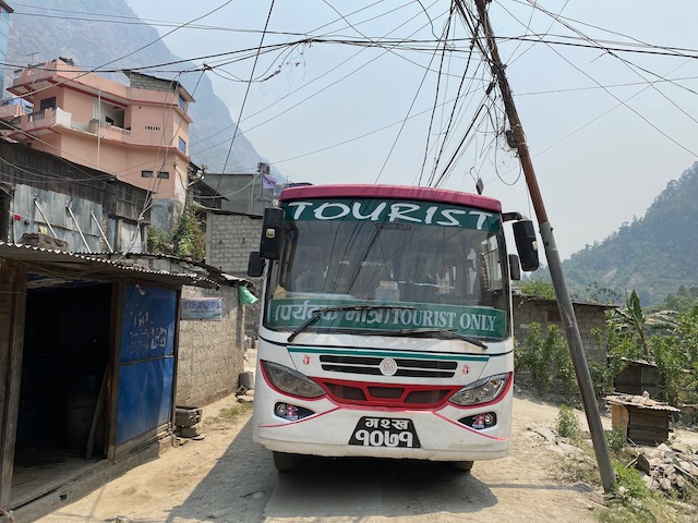 Our transport from Pokhara to Darbang